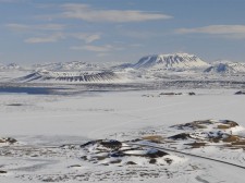 Paysage de cratères près du lac Mývatn