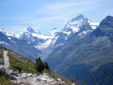 Le val d'Anniviers et le Cervin au fond