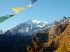 Le Weisshorn depuis le gîte