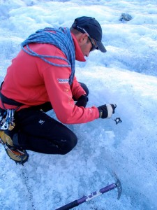 Préparation de la glace et pose d'une broche