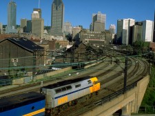 Arrivée en train à Montréal