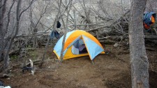 Campement à El Bolson dans la vallée del Maule (Chili)