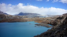 Le glacier Upsala derrière le lac Guillermo (Argentine)