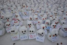 Concours de bonshommes de neige lors du festival de la neige, Sapporo